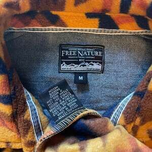 Free Nature‎ Men's Goldenrod Aztec Fleece Southwestern button up Shacket M